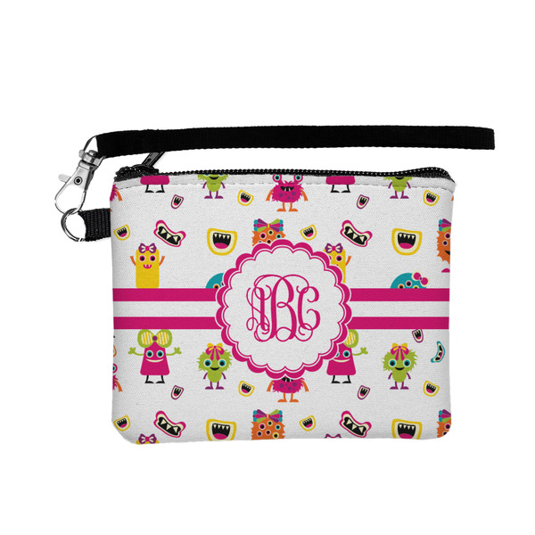 Custom Girly Monsters Wristlet ID Case w/ Monogram