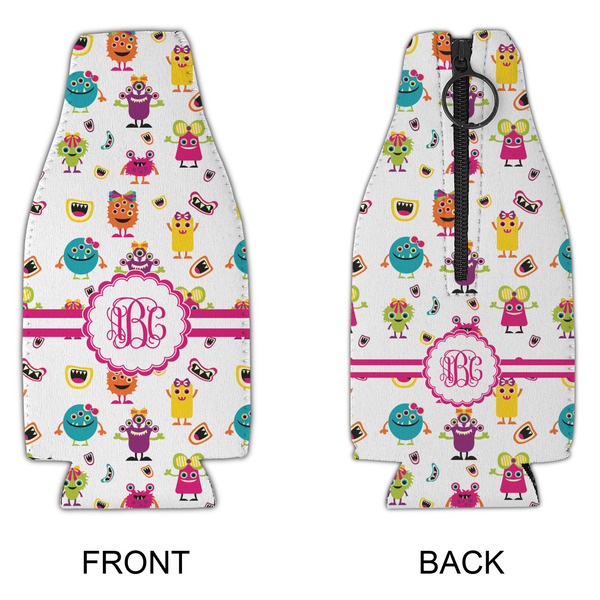 Girly Monsters Zipper Bottle Cooler - APPROVAL
