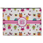 Girly Monsters Zipper Pouch - Large - 12.5"x8.5" (Personalized)