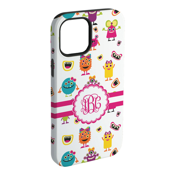 Custom Girly Monsters iPhone Case - Rubber Lined - iPhone 15 Plus (Personalized)