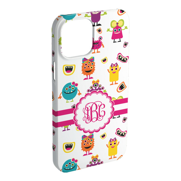 Custom Girly Monsters iPhone Case - Plastic (Personalized)