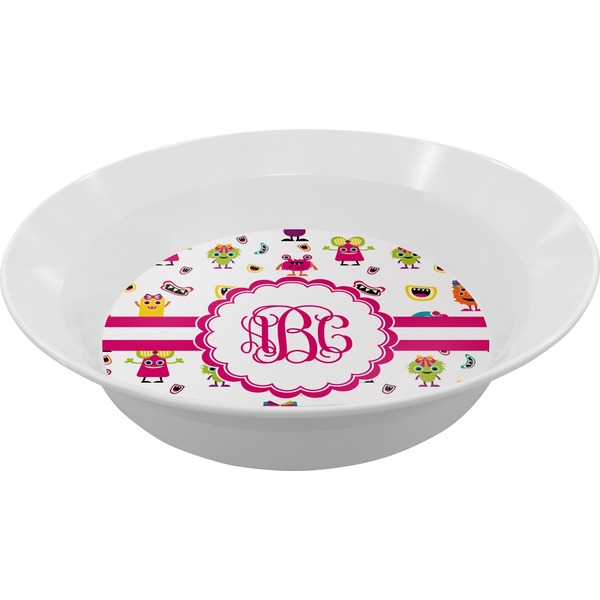 Custom Girly Monsters Melamine Bowl (Personalized)