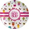 Monster Themed Personalized Plate for Girls