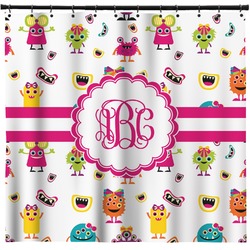 Girly Monsters Shower Curtain - 71" x 74" (Personalized)