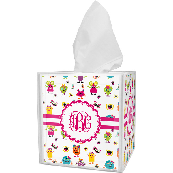 Custom Girly Monsters Tissue Box Cover (Personalized)