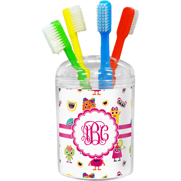 Custom Girly Monsters Toothbrush Holder (Personalized)