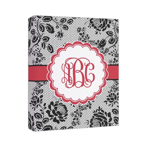 Custom Black Lace Canvas Print (Personalized)