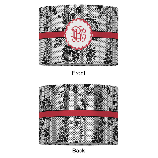 Black Lace 12" Drum Lampshade - APPROVAL (Fabric)