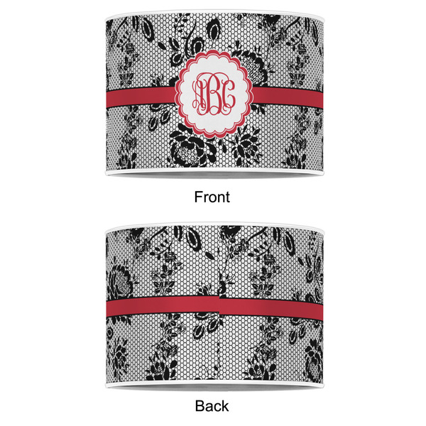 Black Lace 12" Drum Lampshade - APPROVAL (Poly Film)