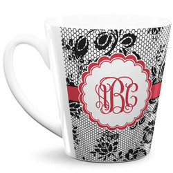 Black Lace 12 Oz Latte Mug (Personalized)
