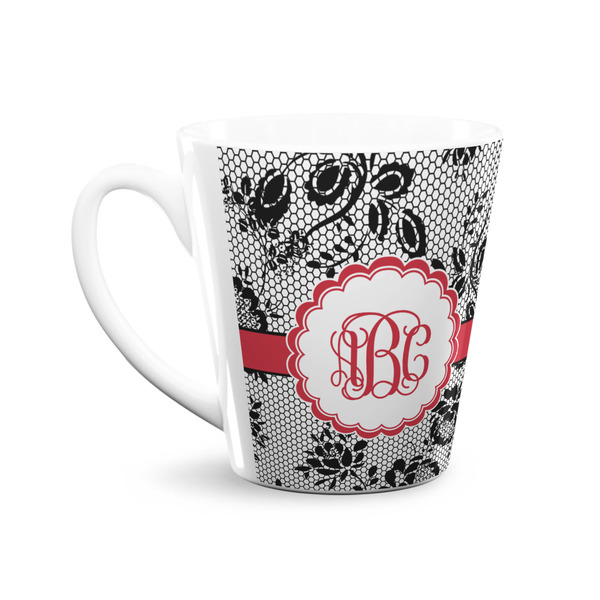 Black Lace 12 Oz Latte Mug - Front