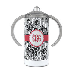 Black Lace 12 oz Stainless Steel Sippy Cup (Personalized)