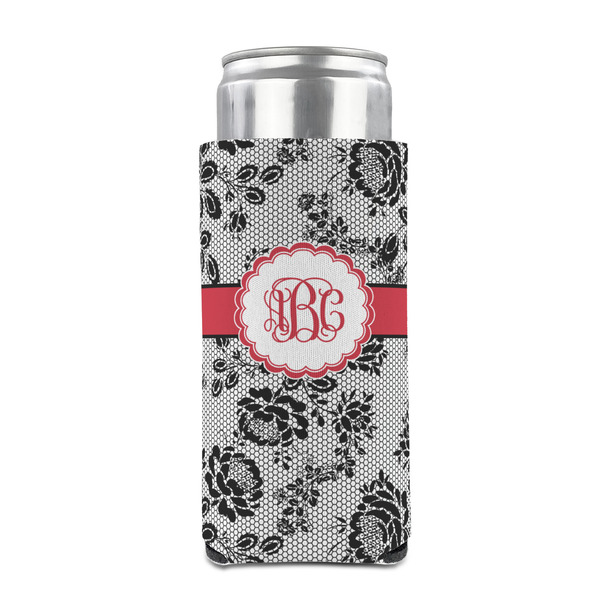 Black Lace 12oz Tall Can Sleeve - FRONT (on can)
