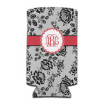 Black Lace Can Cooler (tall 12 oz) (Personalized)