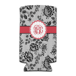 Black Lace Can Cooler (tall 12 oz) (Personalized)