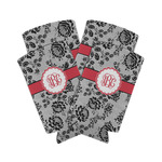 Black Lace Can Cooler (tall 12 oz) - Set of 4 (Personalized)