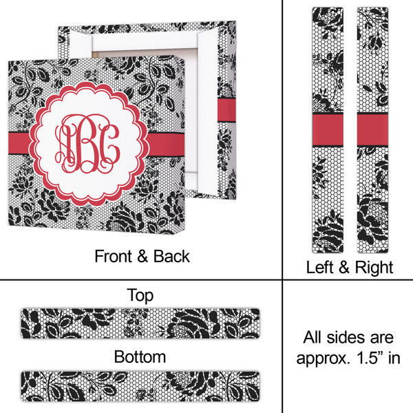 Black Lace 12x12 - Canvas Print - Approval