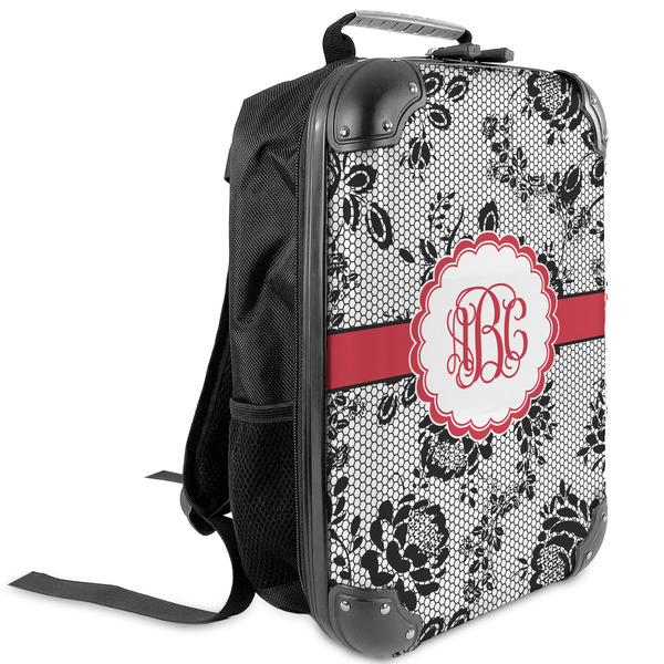 Custom Black Lace Kids Hard Shell Backpack (Personalized)