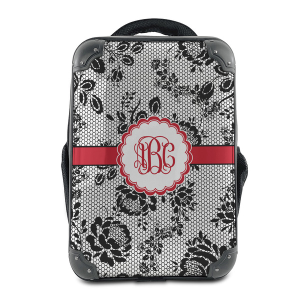 Custom Black Lace 15" Hard Shell Backpack (Personalized)