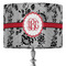 Black Lace 16" Drum Lampshade - ON STAND (Fabric)
