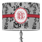 Black Lace 16" Drum Lamp Shade - Poly-film (Personalized)
