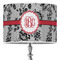 Black Lace 16" Drum Lampshade - ON STAND (Poly Film)