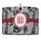 Black Lace 16" Drum Pendant Lamp - Fabric (Personalized)
