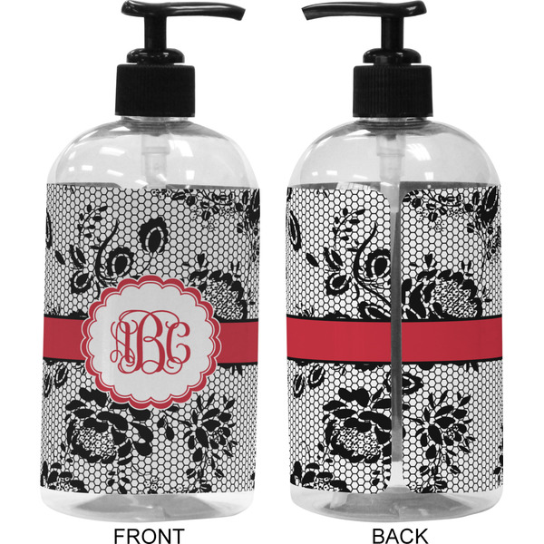 Black Lace 16 oz Plastic Liquid Dispenser (Approval)