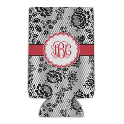 Black Lace Can Cooler (16 oz) (Personalized)