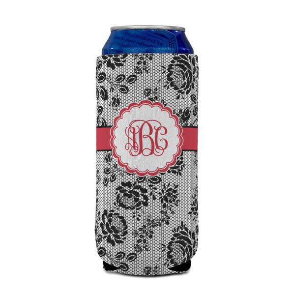 Black Lace 16oz Can Sleeve - FRONT (on can)