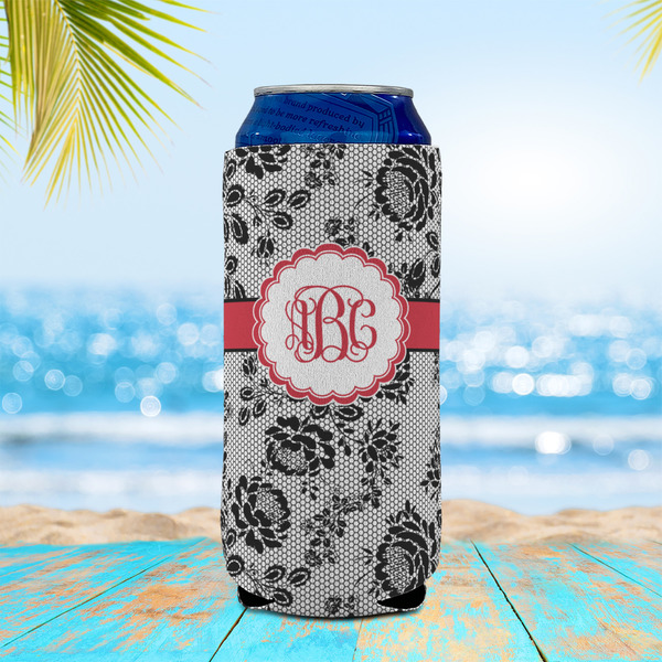 Black Lace 16oz Can Sleeve - LIFESTYLE