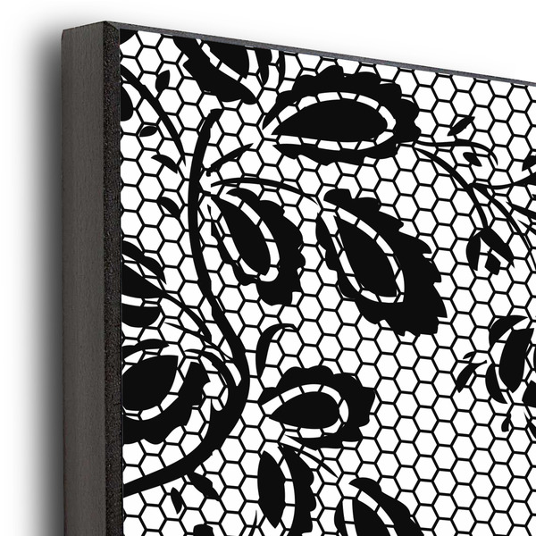 Black Lace 16x20 Wood Print - Closeup