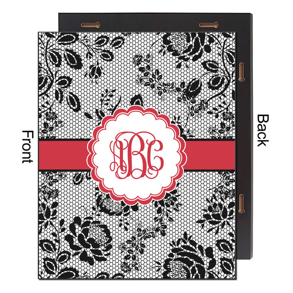 Black Lace 16x20 Wood Print - Front & Back View