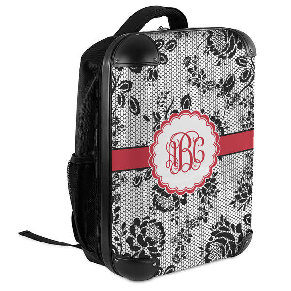 Black Lace 18" Hard Shell Backpacks - ANGLED VIEW
