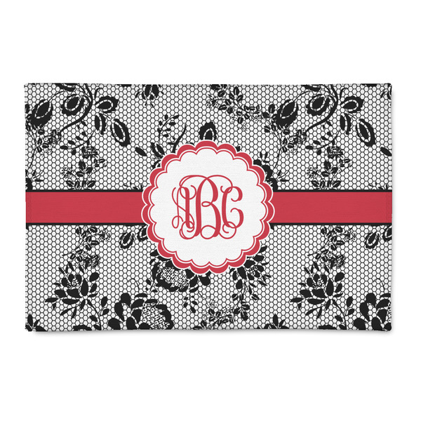 Custom Black Lace 2' x 3' Indoor Area Rug (Personalized)