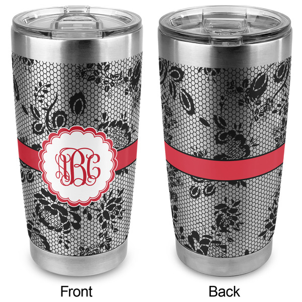 Black Lace 20oz SS Tumbler - Full Print - Approval