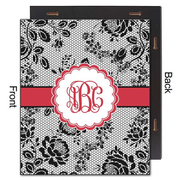 Black Lace 20x24 Wood Print - Front & Back View