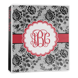 Black Lace 3-Ring Binder - 1 inch (Personalized)