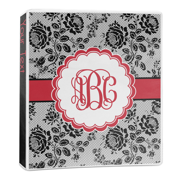 Custom Black Lace 3-Ring Binder - 1 inch (Personalized)