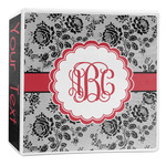 Black Lace 3-Ring Binder - 2 inch (Personalized)