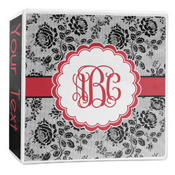 Black Lace 3-Ring Binder - 2 inch (Personalized)