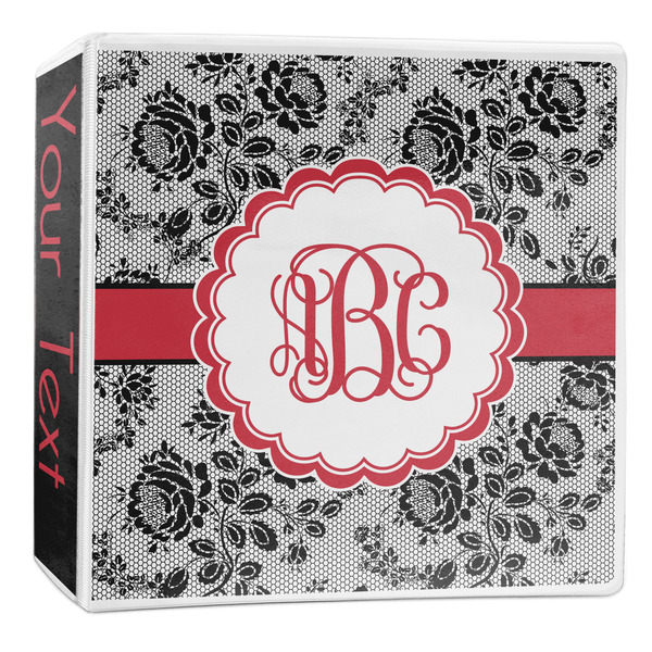 Custom Black Lace 3-Ring Binder - 2 inch (Personalized)