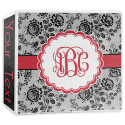 Black Lace 3-Ring Binder - 3 inch (Personalized)