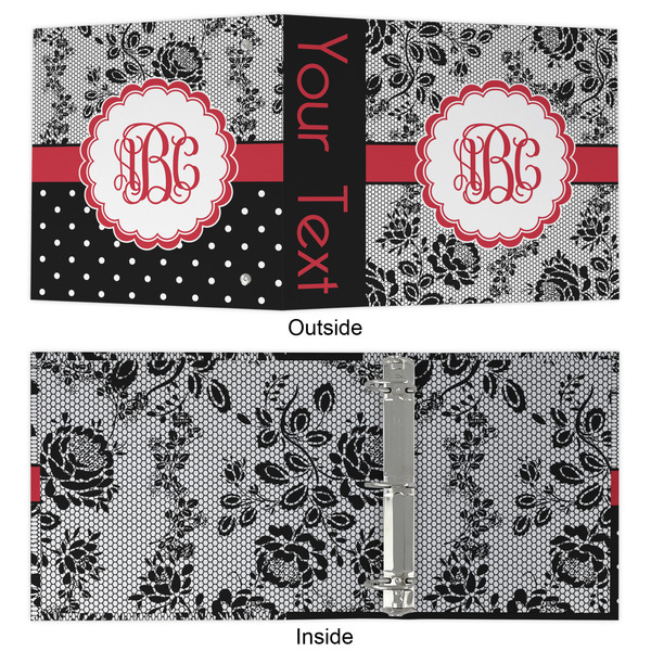 Black Lace 3 Ring Binders - Full Wrap - 2" - APPROVAL