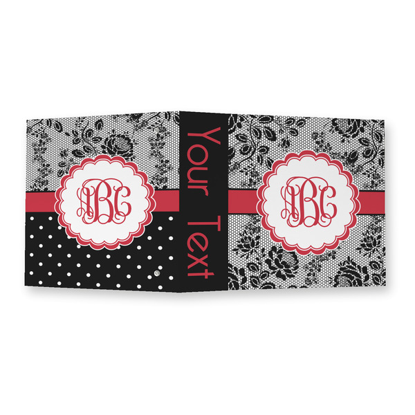 Black Lace 3 Ring Binders - Full Wrap - 2" - OPEN OUTSIDE