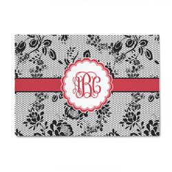 Black Lace 4' x 6' Indoor Area Rug (Personalized)