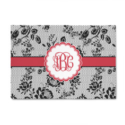 Black Lace 4' x 6' Patio Rug (Personalized)