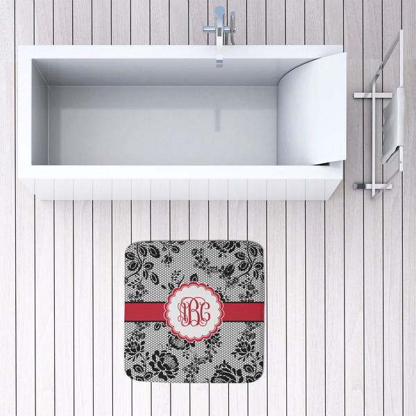 Black Lace 48x48 Foam Memory Mat - LIFESTYLE