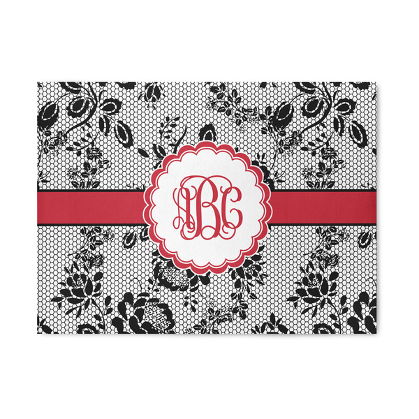 Custom Black Lace Area Rug (Personalized)