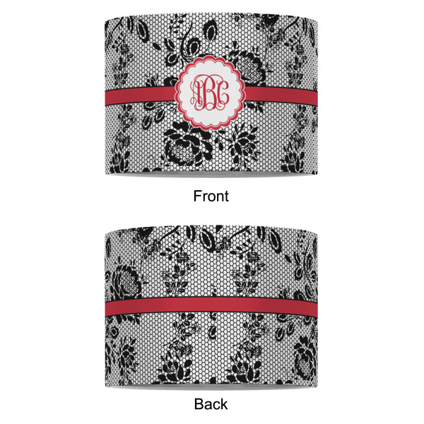 Black Lace 8" Drum Lampshade - APPROVAL (Fabric)